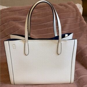 Banana Republic White Leather Tote Bag